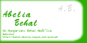 abelia behal business card